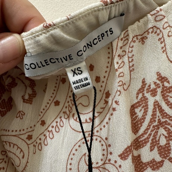 2/$30 Collective Concepts Strapless Jumpsuit Womens XS Boho Cowgirl Western - Picture 9 of 12